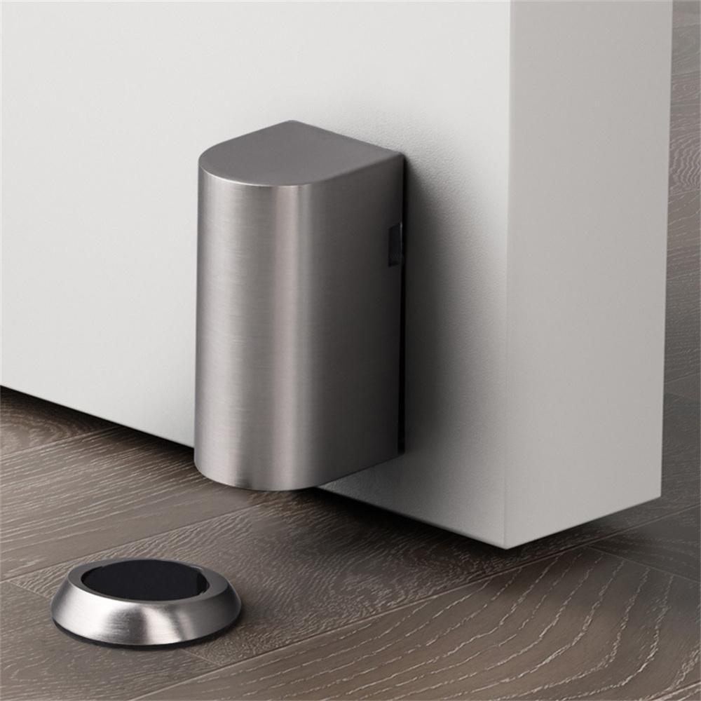 Zinc Alloy Invisible Magnetic Door Stopper Anti-Collision Windproof No-Drill Door Holder for Bedroom Bathroom