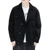 Men's Large Lapel Corduroy Jacket - Stylish Embroidered Spring/Autumn Coat