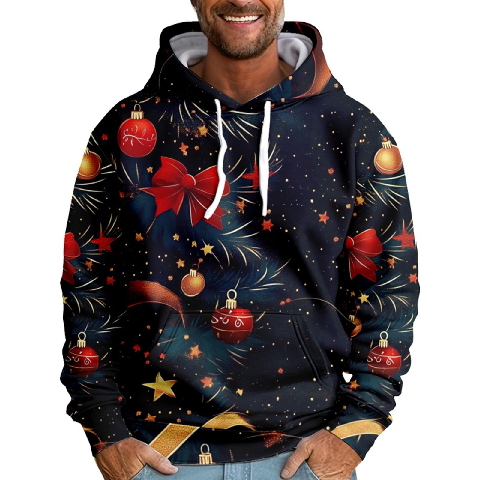 Мужская свободная толстовка с капюшоном с принтом мужская повседневная модная спортивная толстовка L темно-синий 1913₽