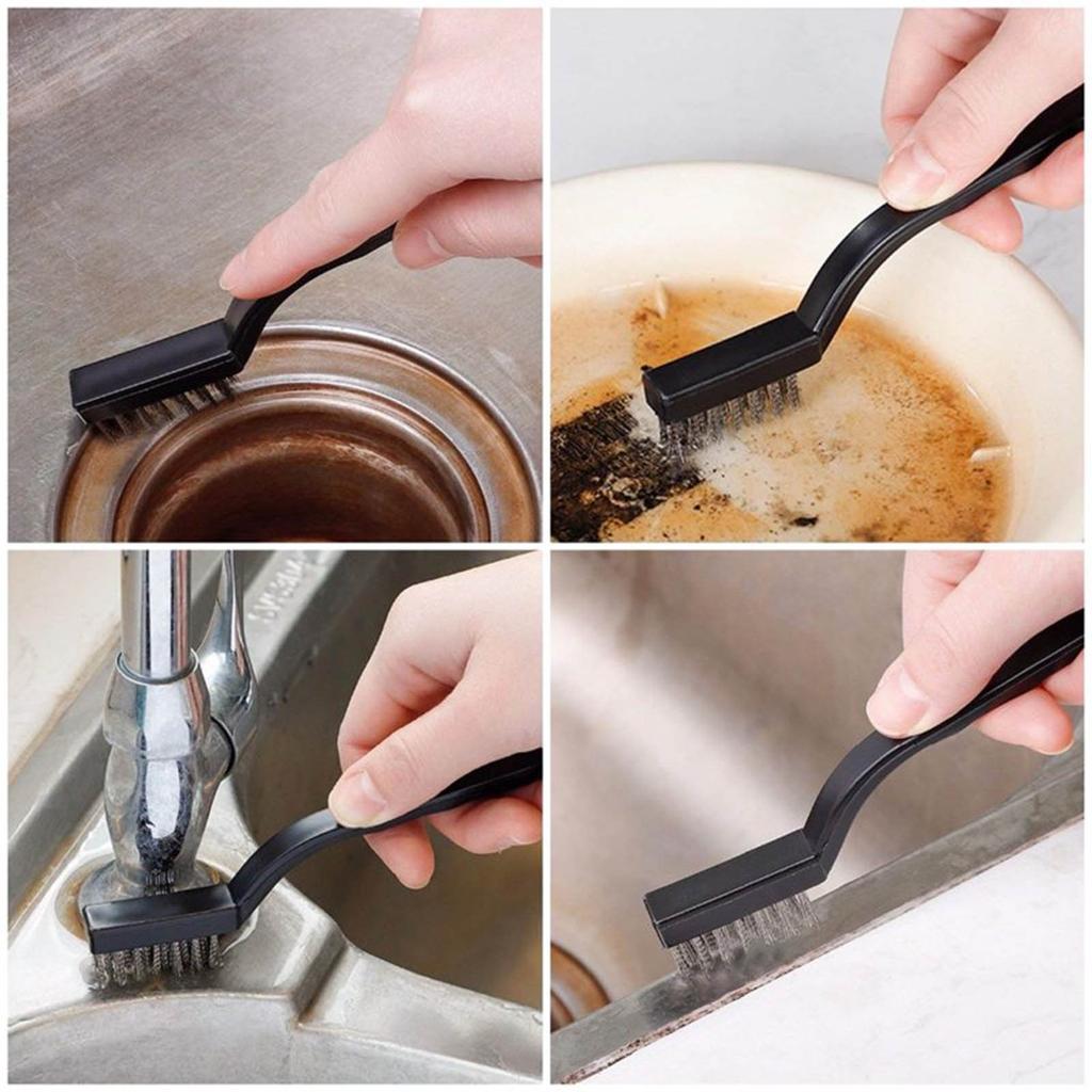 7-Inch Mini Stainless Steel Rust Brush Removal Steel Wire Cleaning Polishing Detail Metal Brush Cleaning Tool Household Kit