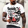 Nuova T-shirt Estiva da Uomo Moda Hip Hop Stampa Bandiera con Lettere 3D Scollo a O Manica Corta T-shirt Casual T-shirt Larga Abbigliamento Uomo S-5xl