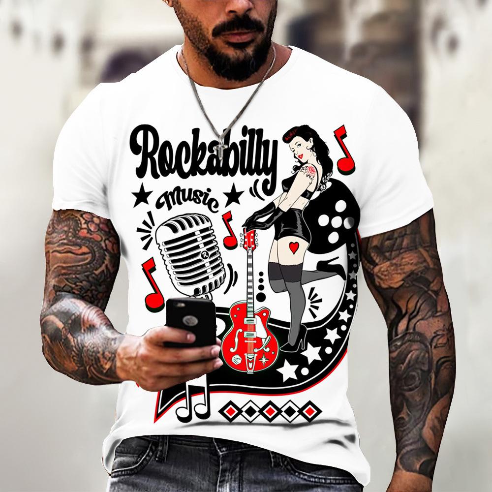 Nuova T-shirt Estiva da Uomo Moda Hip Hop Stampa Bandiera con Lettere 3D Scollo a O Manica Corta T-shirt Casual T-shirt Larga Abbigliamento Uomo S-5xl