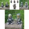Medieval War Resin Crafts Miniature Gnome Knight Sculpture Decorative Figurine For Home And Garden Display