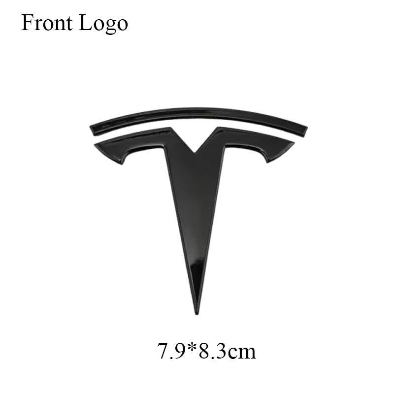 UBLM4 3D ABS Emblema Cofano Anteriore Auto Adesivo Badge Baule Posteriore Per Tesla Model 3 Model Y Decorazione Sostitutiva Decalcomanie Accessori