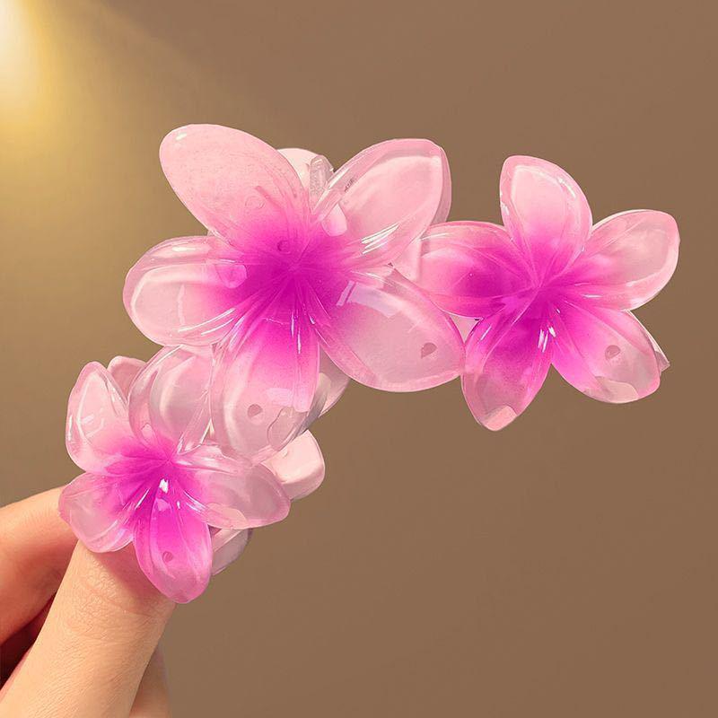 Plumeria Claw Clip: European & American Stylish Hair Accessory for Updos