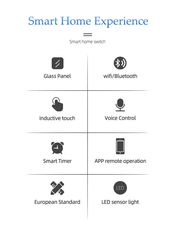 Graffiti EU Smart WiFi Touch Switch with Alexa Voice Control