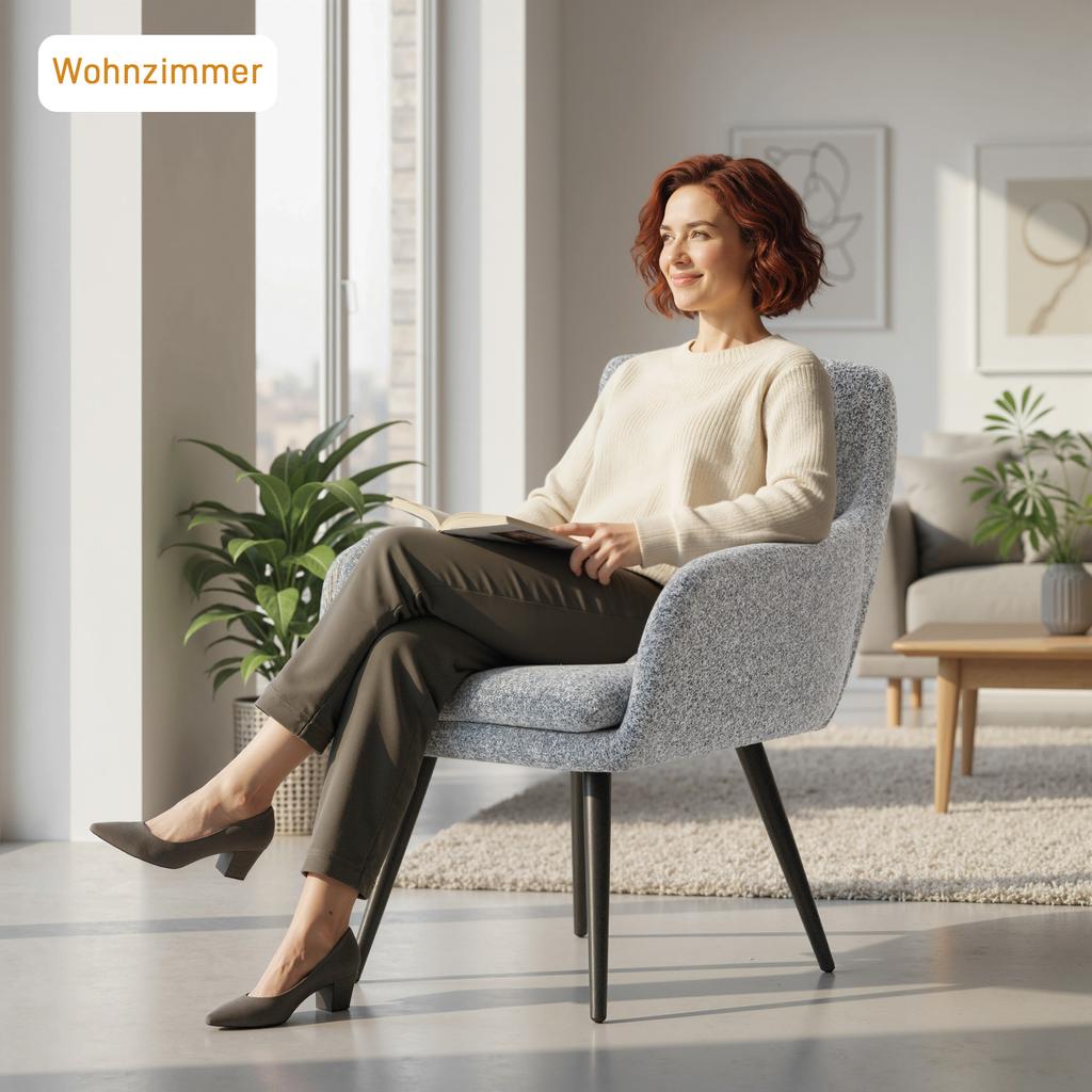 Modern Accent Chair Upholstered Chair With Metal Legs Linen Look Light Gray