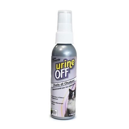 Spray Destructeur D'odeur - URINE OFF - 118ML - Pour Chat Et Chaton - Élimine Les Odeurs - Nettoie Les Tâches