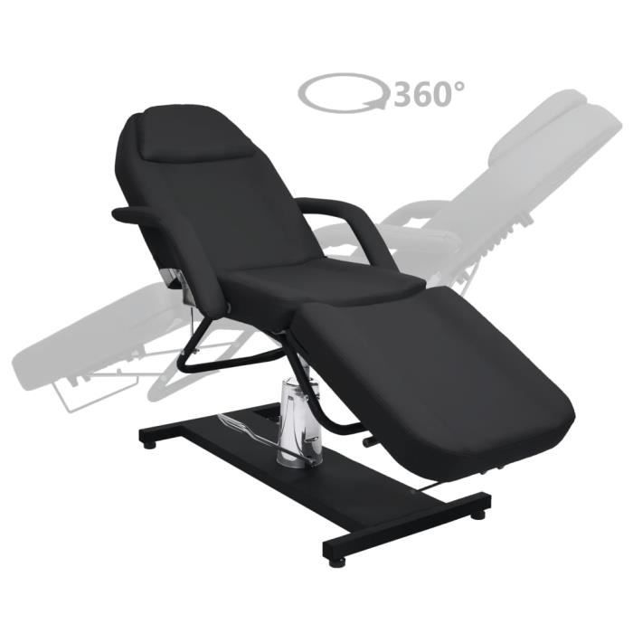 VidaXL Table de massage Noir 180x62x(87-112) cm