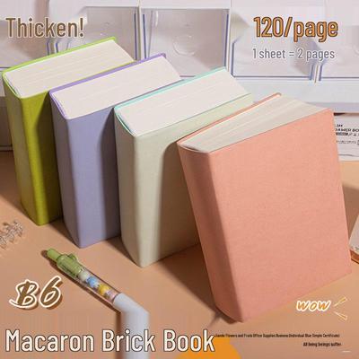 Small Square Brick A6 Notebook - Extra Thick Student & Office Diary, Xiaohongshu Style