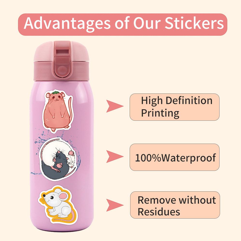 55 New Cartoon Mouse Doodle Stickers Decorate Notebook Suitcase Mobile Phone DIY Stickers