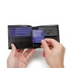 Men's Wallet, Two Fold Leather Wallet, Multiple Card Slots, Change Slots, Short Wallet Clip