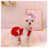 Pet Autumn/Winter Christmas Dress Pet Princess Dress Wedding Dress Yorkshire New Year Teddy Coat Dog Clothes for Small Dogs