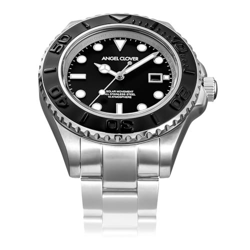 AngelClover Men's Sea Cruise Watch, Solar Battery, Water Resistant, Mineral Glass, Black Dial, SCS42B-SBK [Authentic] [Parallel Import]