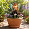 Fairy Garden Stake with Lantern, 2D Acrylic Elf Outdoor Yard Decoration, UV Printed Garden Art for Lawn Potted Flowers, Gift for Women