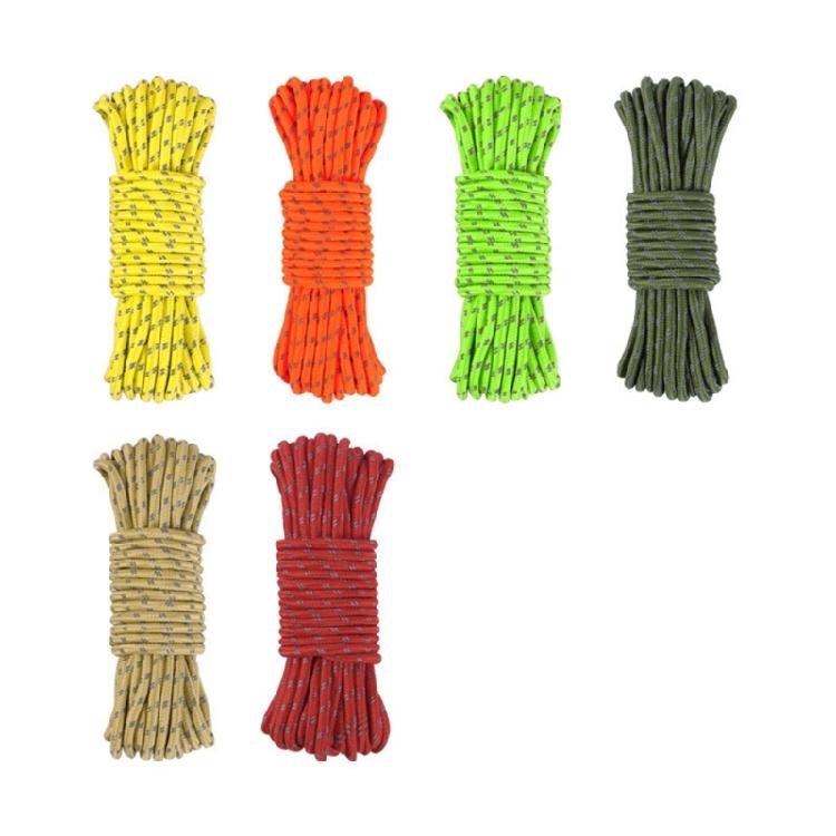 5MM Reflective Tent Guy Rope, 32 Feet Camping Rope Cord Guy Line for Camping Tent Fixation, Travel Backpacks, Outdoor
