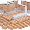 New Wooden Train Track Set Beech Wooden Railway Accessories fit for All Brand Wood Tracks Educational Toys for Children