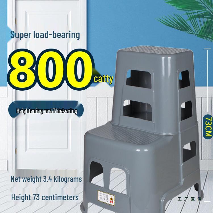 Two-Step Car Wash & Beauty Stool - High/Low Footstool, Thick Plastic, Multi-Purpose Ladder for Home