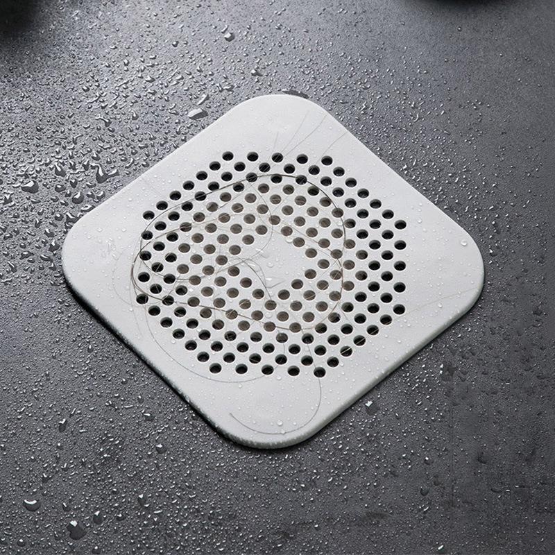Quadratischer Silikon-Aufsauger für Abflüsse, Küchen, Badezimmer und Duschen, um zu verhindern, dass Spülen den Abfluss verstopfen.