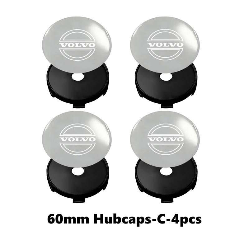 For Volvo 4pcs Car Wheel Hub Protective Cover Universal Anti-Dust Center Cap S60 S80 S90 C30 XC40 XC60 XC70 XC90 V40 V60 V90 T6