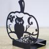 Halloween Candle Holders Candlestick Decorations with Ghostly Spiderweb Bat Hollowed Iron Tealight Stand Party Decors