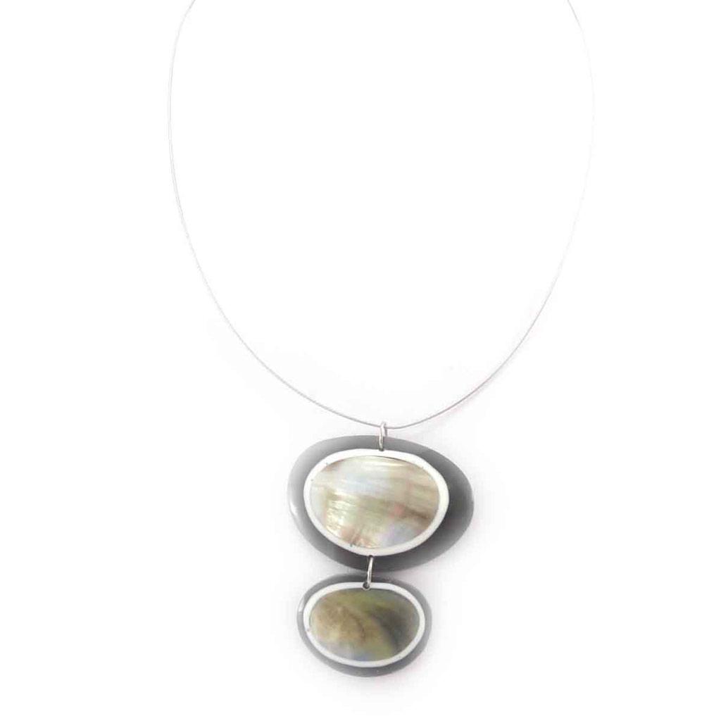 Les Trésors De Lily [J8483] - Mother-of-pearl 'Kilimanjaro' Necklace