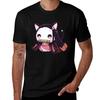 Blood Demon Cat Tshirt Outdoor Sports Short Sleeve Top