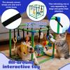 Parc d'activités pour chiots avec 8 jouets suspendus Parc d'attractions Jungle pour petits chiens Cadre en PVC Parc pour chiens pour jouer et se divertir