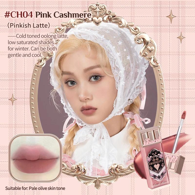Flower Knows Crème Lèvres Nuage de Chocolat Mat Léger Longue Tenue Rouge à Lèvres Liquide Maquillage Boue à Lèvres 4.5ml Imperméable