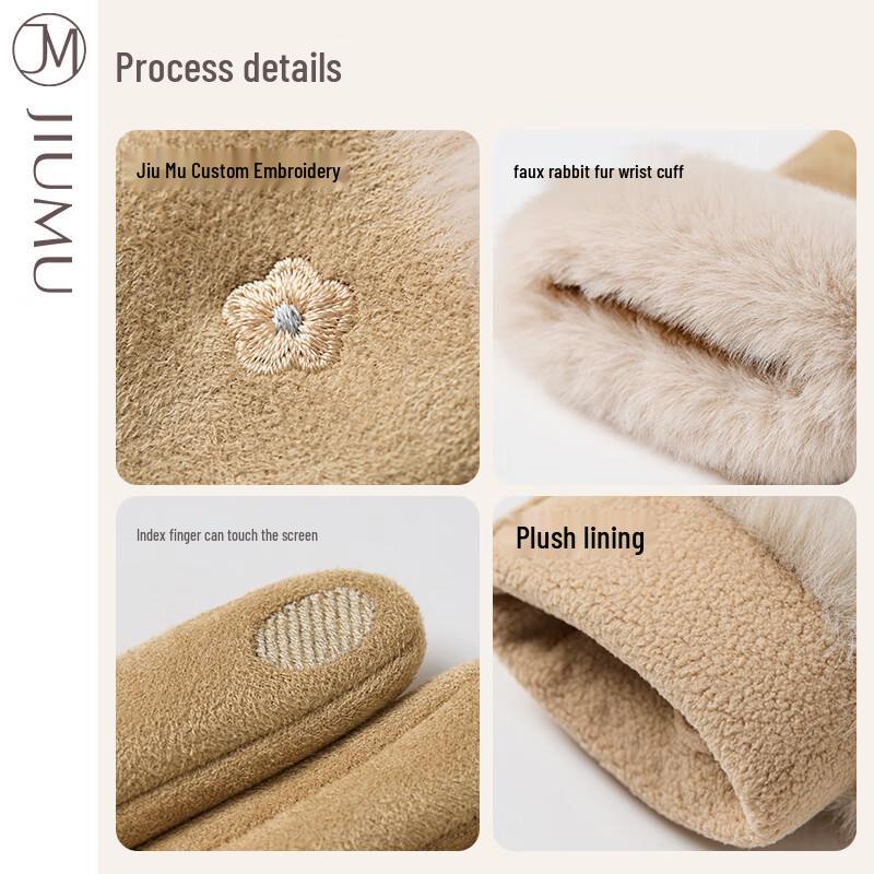 JIUMU Women's Warm Winter Gloves