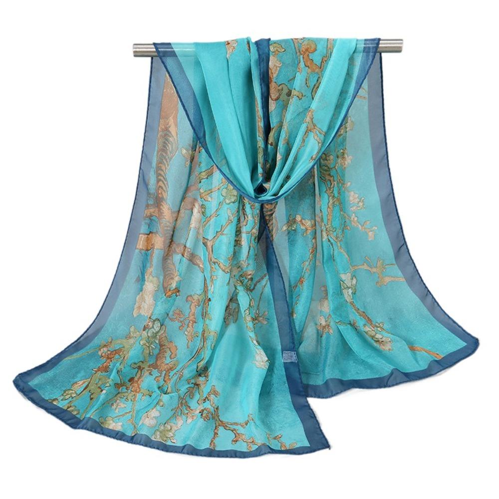 

Soft Sunscreen Shawl Thin Shawl Silk New Female Wrap Shawls Green1