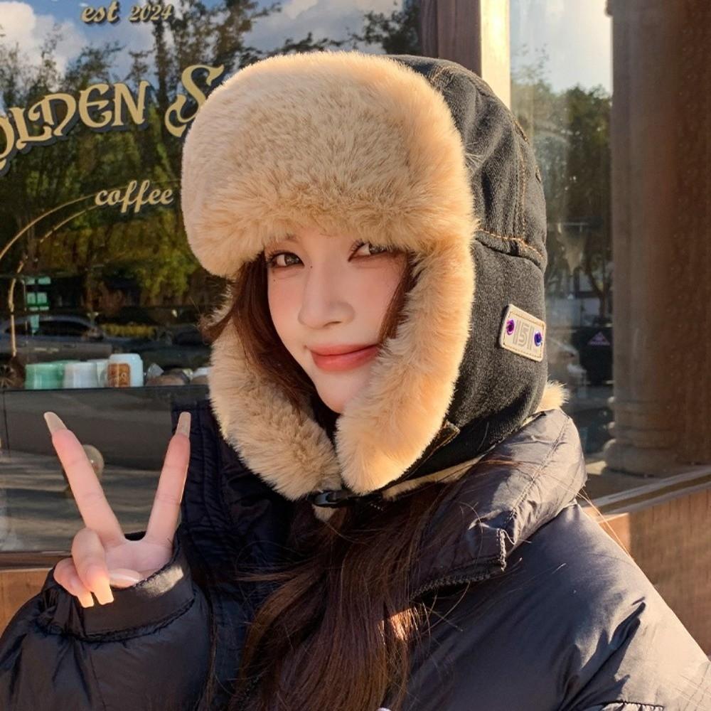 Faux Fur Winter Hat Thick Ear Protectors Hats Fashion Bomber Hat Male