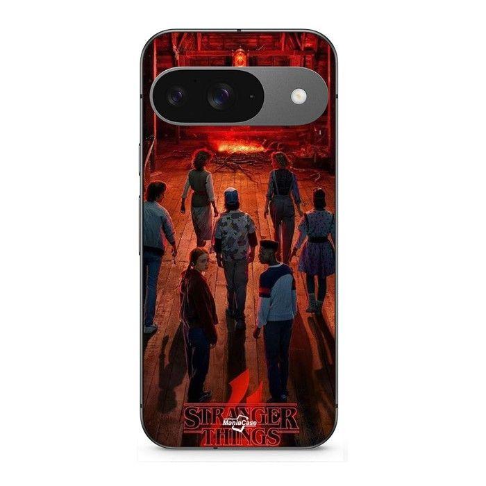 Coque pour Google Pixel 9 Série Stranger Things saison 4 noir