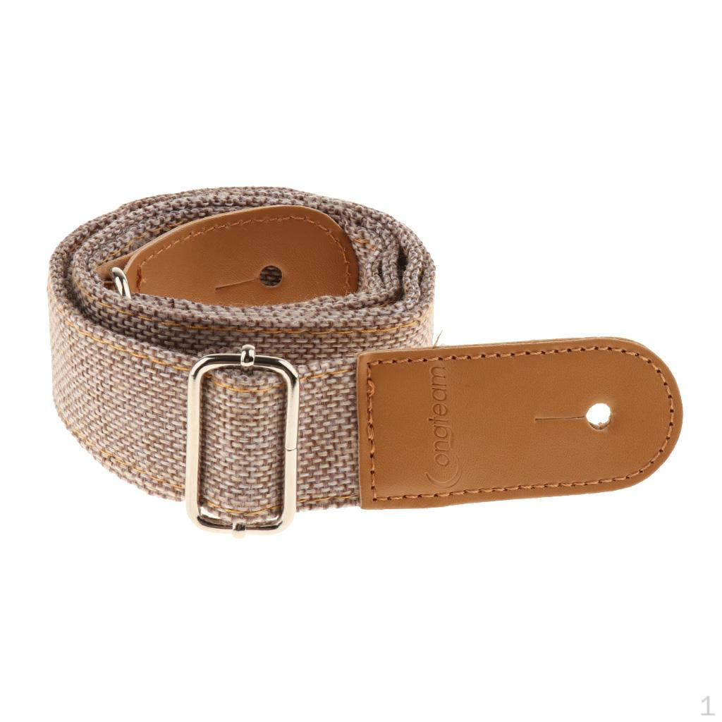 1x Ukulele Strap Belt with PU Leather Ends for Acoustic Electric Guitar
