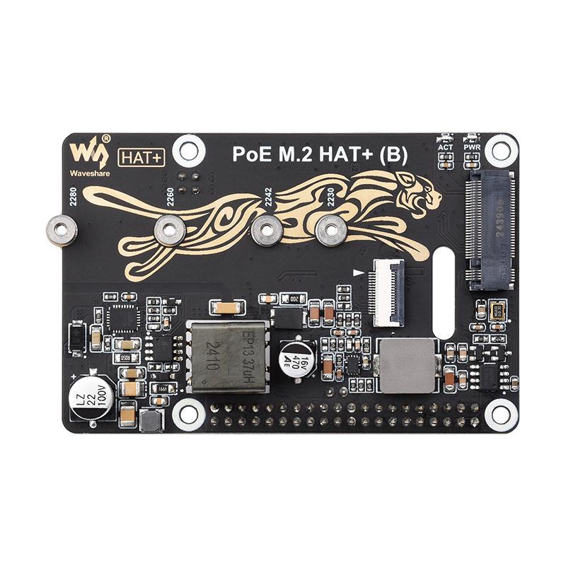 Raspberry Pi 5 PCIe to M.2 NVMe Expansion Board with PoE Power HAT