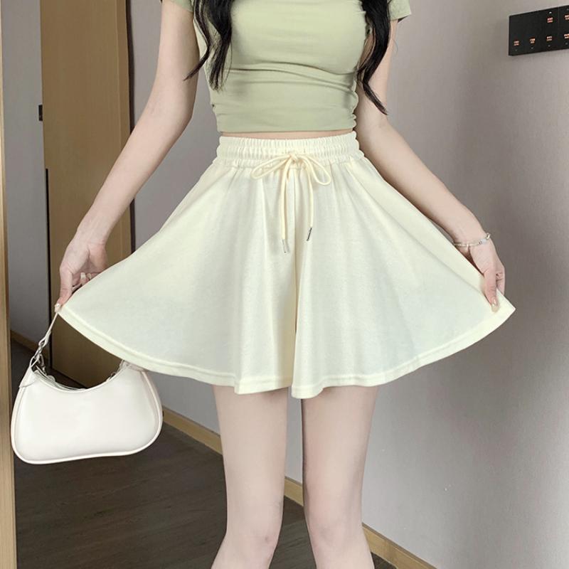 

Юбки в балетном стиле и женская летняя одежда для улицы с высокой талией, спортивная широкая юбка, повседневные шорты из хлопка L