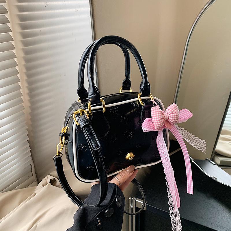 

Модная женская сумка Boston, сумка из искусственной кожи, сумка через плечо, сумка-тоут для ежедневных поездок на работу чёрный