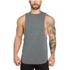 6687 Blank Mesh Slim Fitness Vest Men's European and American Arc Hem Sports GYM Bottoming Breathable Quick-drying Shoulder