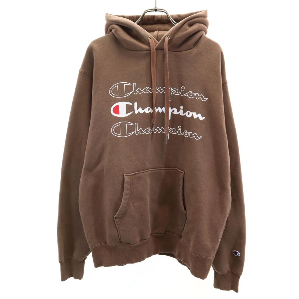 X-girl Champion Exclusive Long Sleeve Sweatshirts 2 Brown Back Brushed Women Used