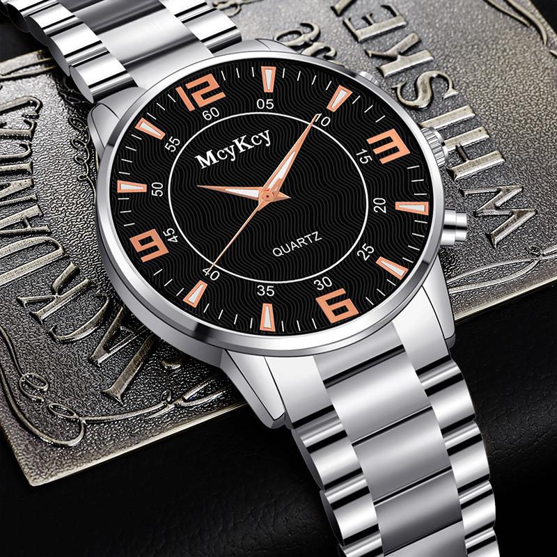 Seagull Quartz Mens Watch With Stainless Steel Strap For Formal Settings
