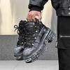 Asian competition bogo heavy metal dark rock locomotive boots old spike heightened platform boots 561202-J