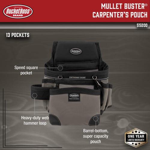 Bucket Boss Bucket Boss 55200 Mullet Buster Carpenter's Pouch by Bucket Boss