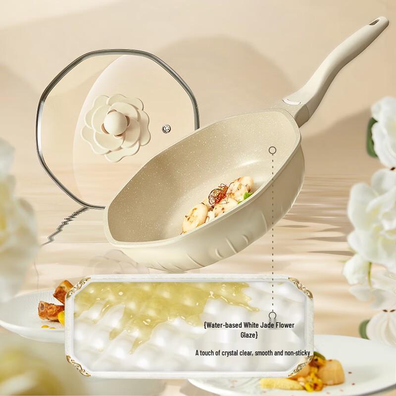 VELOSAN Белый Нефрит Камелия 28СМ Сковорода