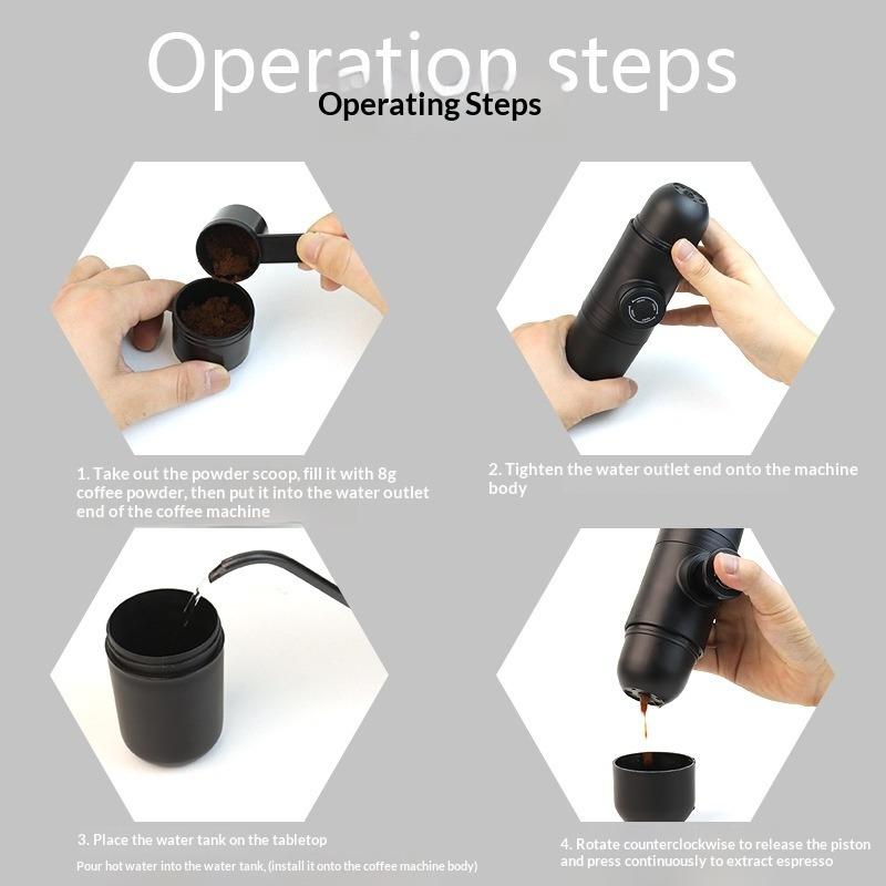 Italian Household Small Portable Coffee Machine Hand Pressure Manual Espresso Outdoor Camping Coffee Machine
