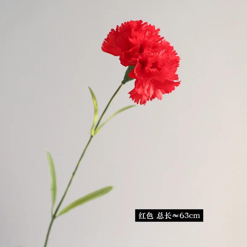 10 Stück Künstliche Seidenblume Nelke Muttertagsgeschenk Strauß Hochzeitsdekoration Kunstblumen Heimdekoration Esstisch Blumig