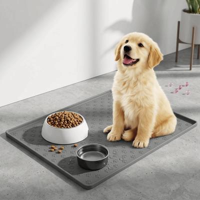 Anti Slip Food Placemat Splash Proof Pet Bowl Pad Floor Clean Pet Dining Mat  Pet Dining Area