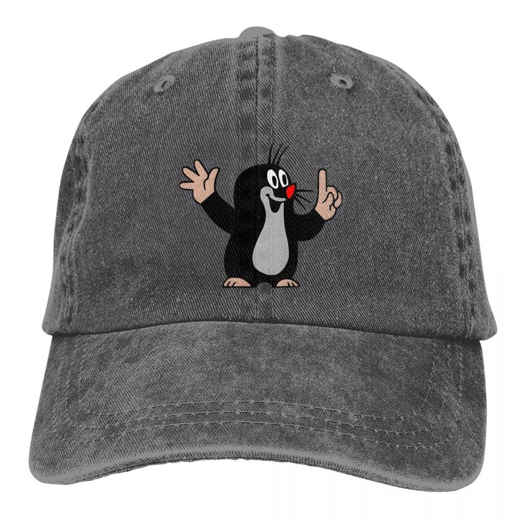 Happy Finger Krtek The Mole Cartoon Unisex Baseball Cap Washed Cotton Cap Vintage Casual Outdoor Sports Hat