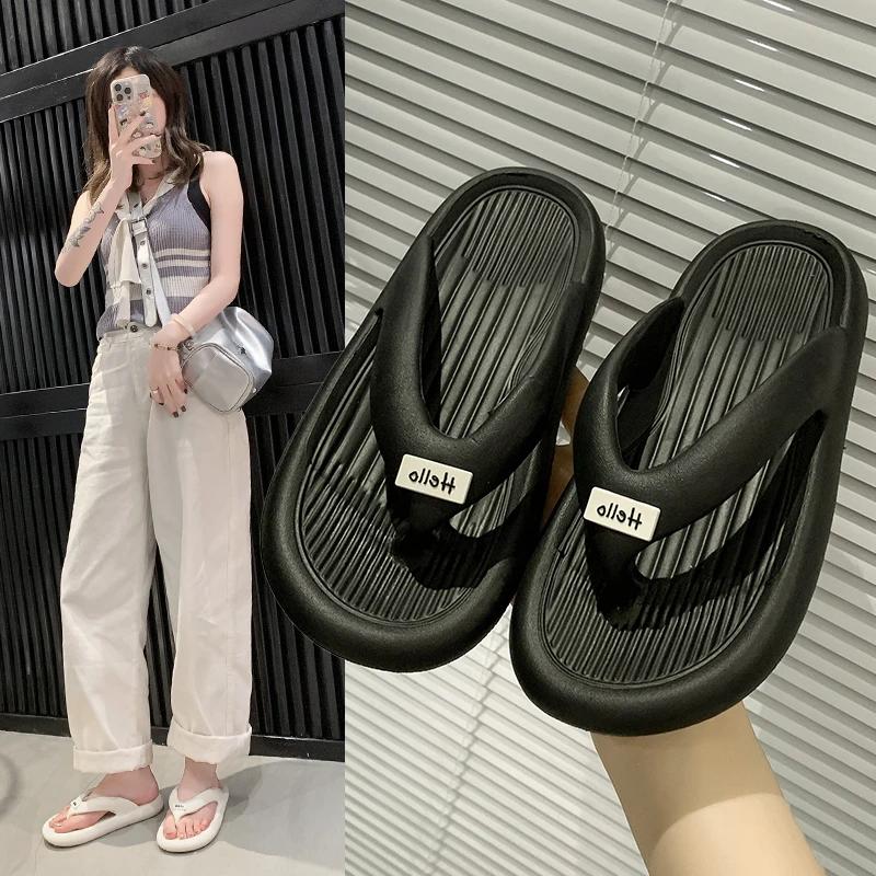 Mode Damen Hausschuhe 2025 Heißverkaufende Indoor Einfarbig Zehensteg Hausschuhe Outdoor Modische Lässige Bequeme Damen Sandalen