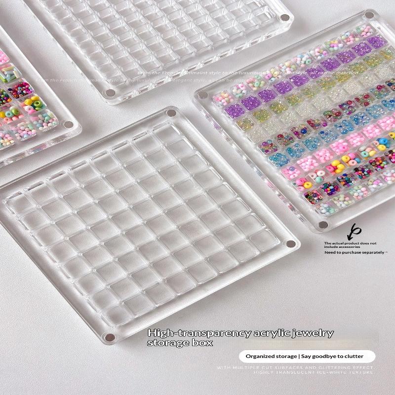 1Pcs Acrylic Gold Transfer Pendant Compartment Collection Box 36/64/100 Grids Gold Bean Storage Box Antioxidant Display Box