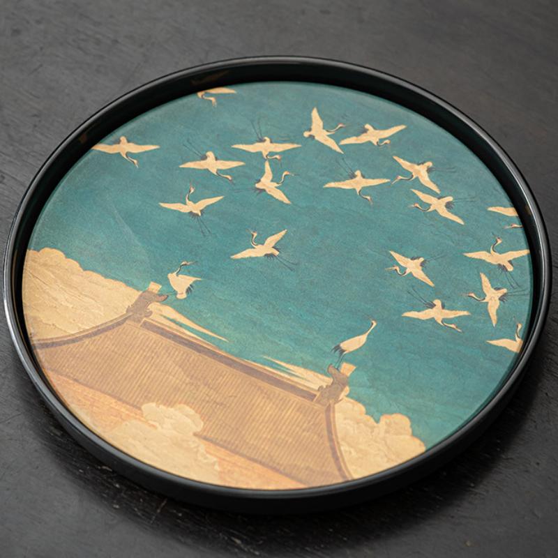 Chinese Creative Tea Tray Retro Water Absorption Serving Coffee Trays Gongfu Kung Fu Teacups Holder Household Teaware Tea Table